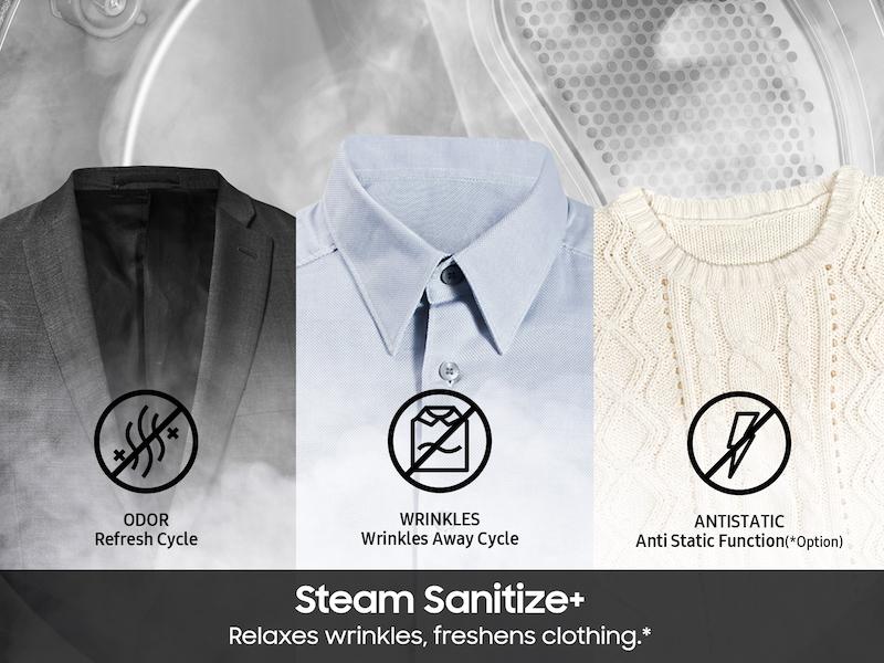 7.6 cu. ft. Bespoke AI Ultra Capacity Front Load Electric Dryer with AI Home and AI OptiDry+ in Dark Steel