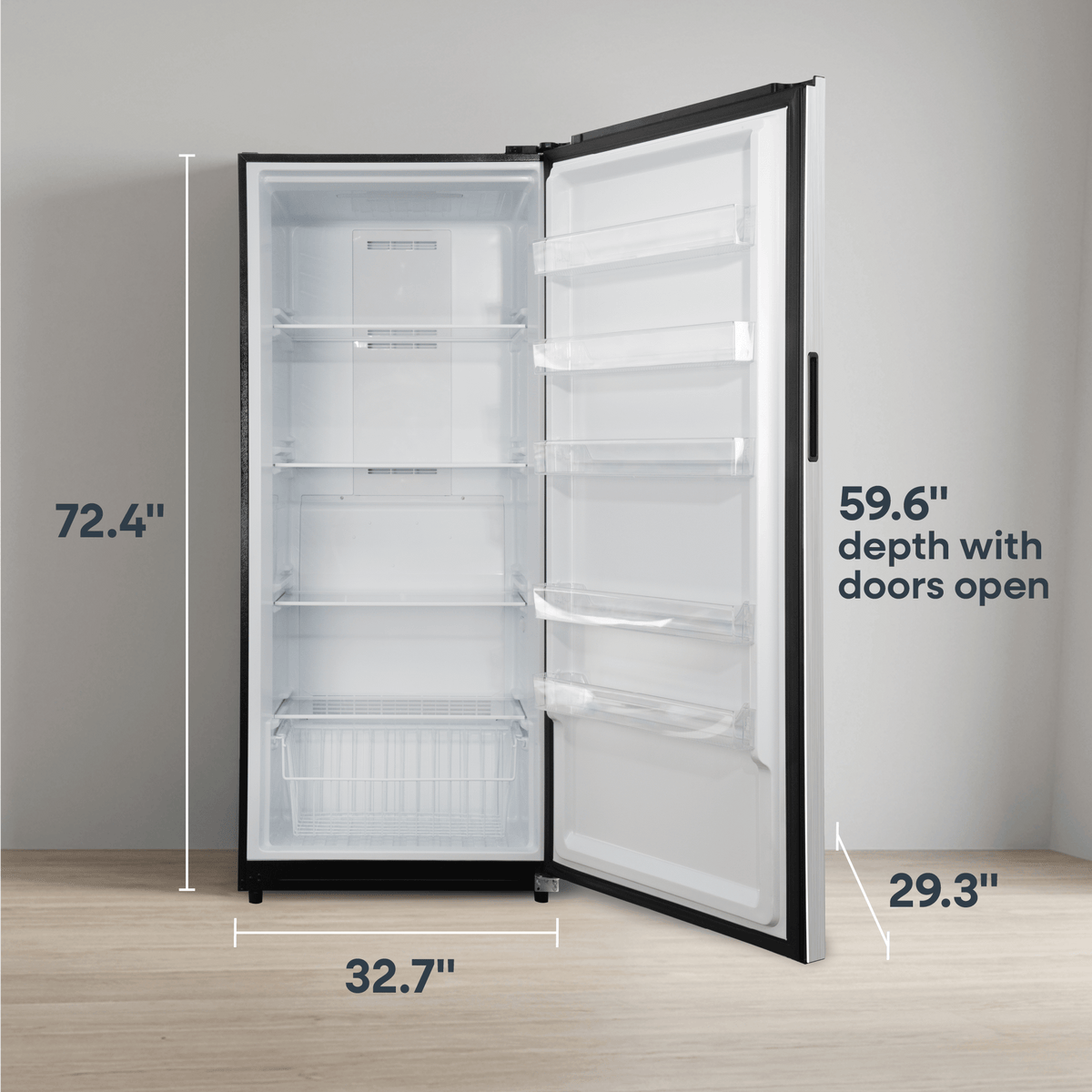 Element 32.7 inch, 20.2 cu. ft. Convertible Upright Freezer - Stainless Steel, ENERGY STAR (EXUF20CEES)