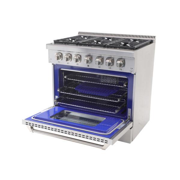 36 Inch Professional Gas Range In Stainless Steel