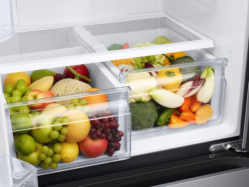 19.5 cu. ft. Smart 3-Door French Door Refrigerator in Black Stainless Steel