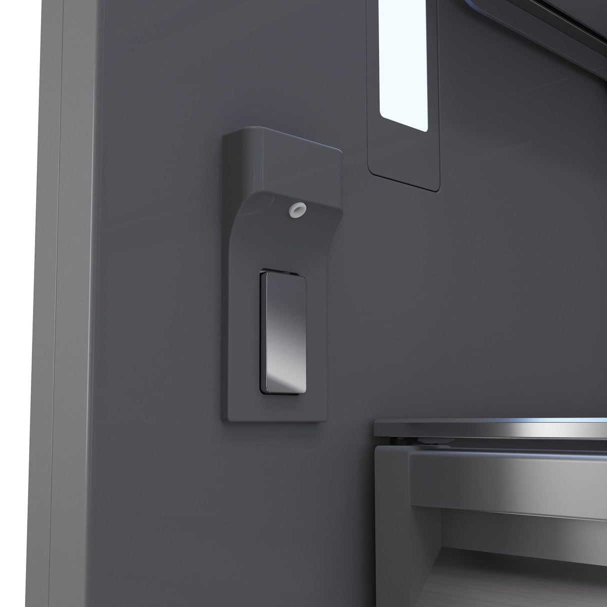 ZLINE Autograph Edition 30 in. 16.1 cu. ft. Built-In Bottom Freezer Refrigerator with Water Dispenser and Ice Maker in White Matte with Graphite Gray Interior and Matte Black Accents (GRBIVZ-WM-30-MB)