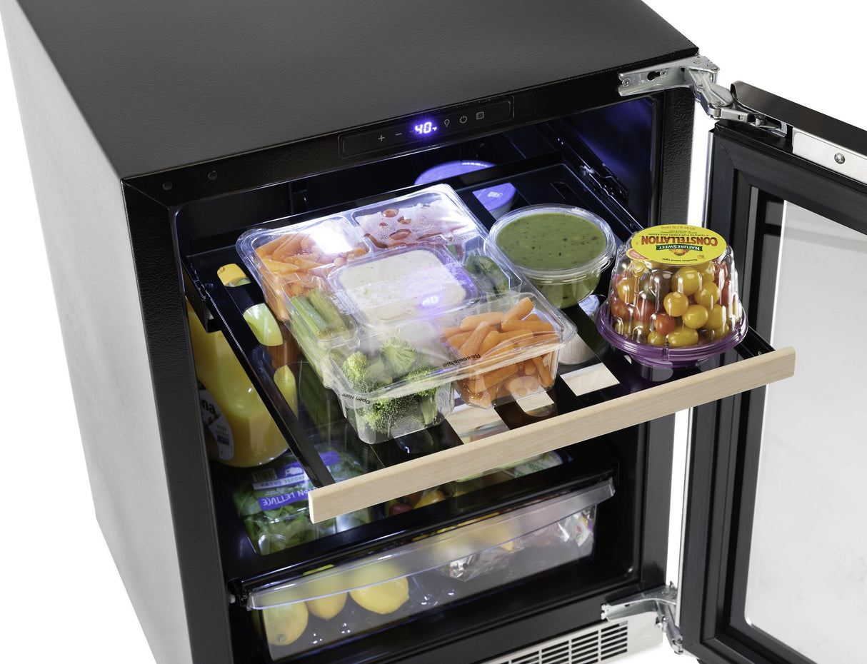 24" Glass Door Undercounter Refrigerator - VRUI