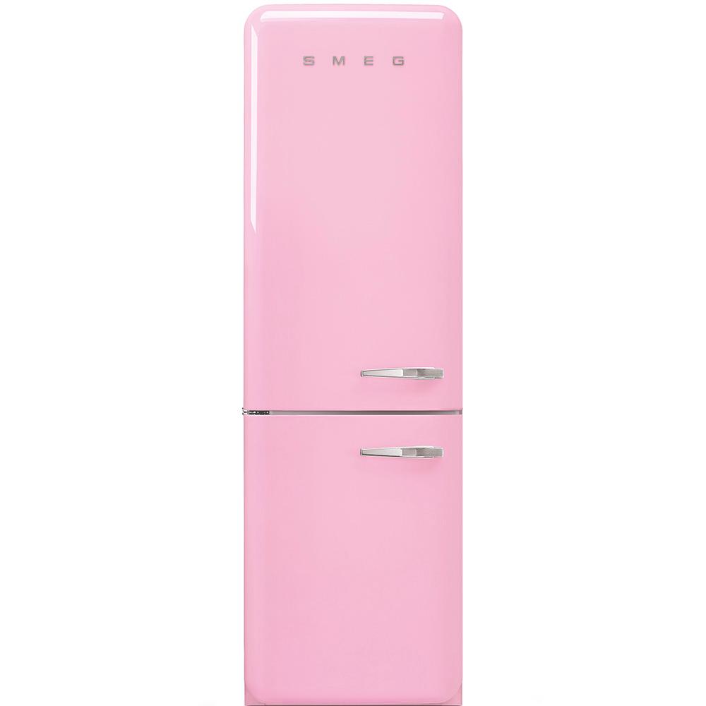 Approx 24" 50'S Style refrigerator with automatic freezer, Pink, Left hand hinge