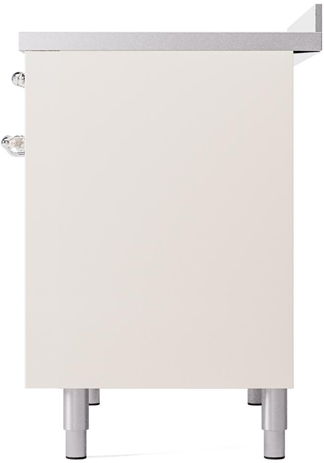 Nostalgie II 40 Inch Electric Freestanding Range in Antique White with Chrome Trim