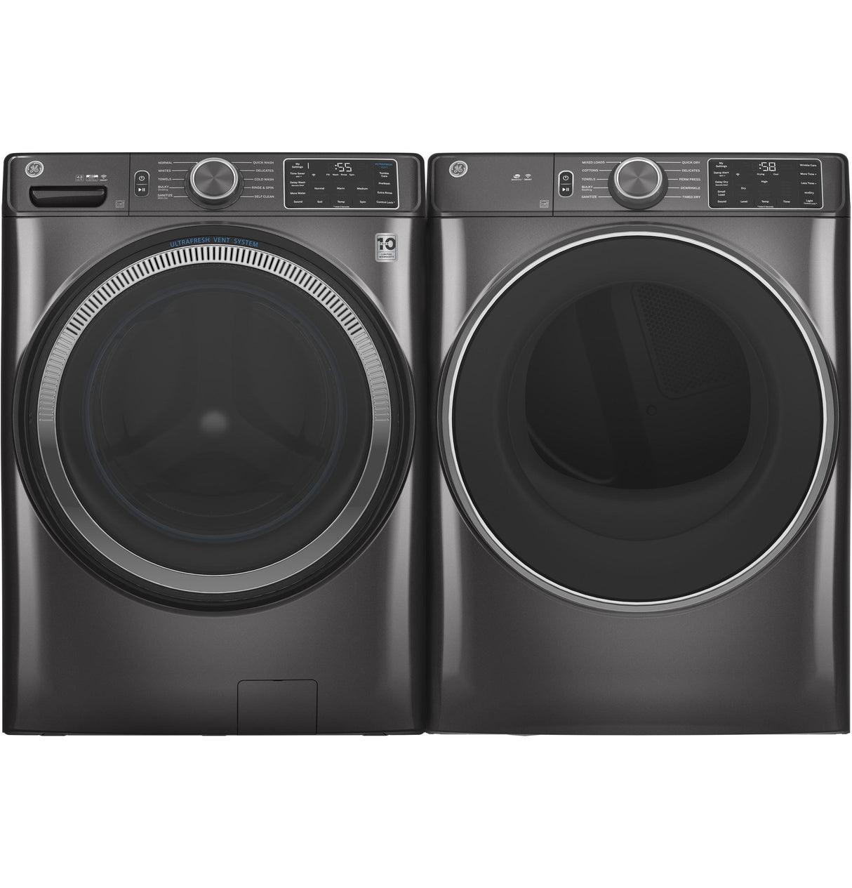 GE® 4.8 cu. ft. Capacity Smart Front Load ENERGY STAR® Washer with UltraFresh Vent System with OdorBlock™ and Sanitize w/Oxi