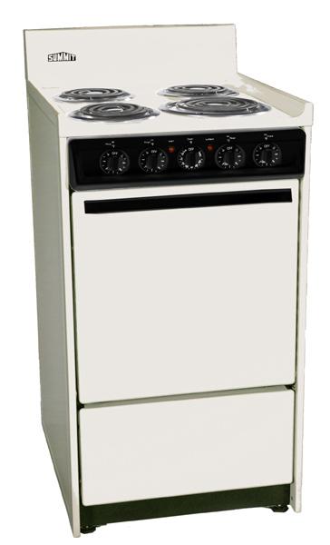 Bisque 220v Electric Range In Slim 20" Width