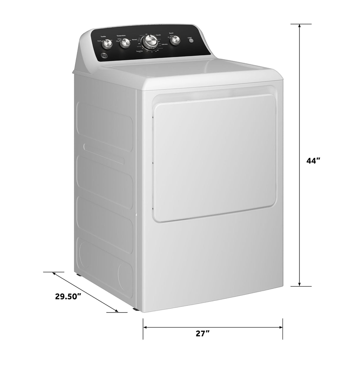 GE® 7.2 cu. ft. Capacity Electric Dryer with Up To 120 ft. Venting and Extended Tumble