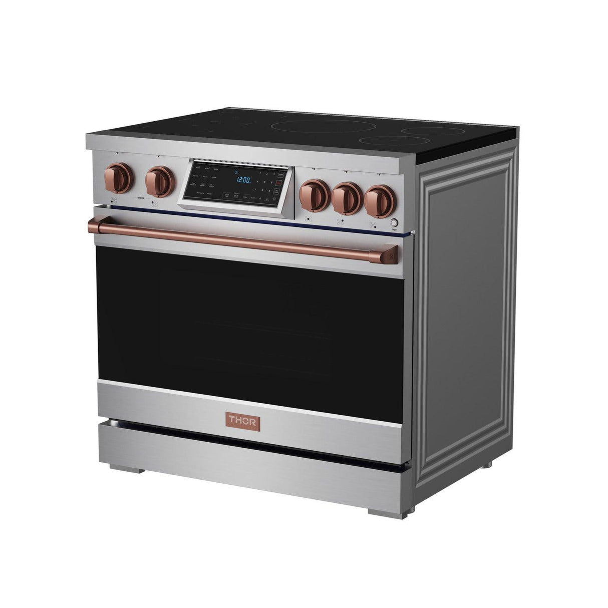36 Inch Professional Induction Range With Tilt Panel Touch Control In Stainless Steel and Rose Gold Gordon Ramsay Series