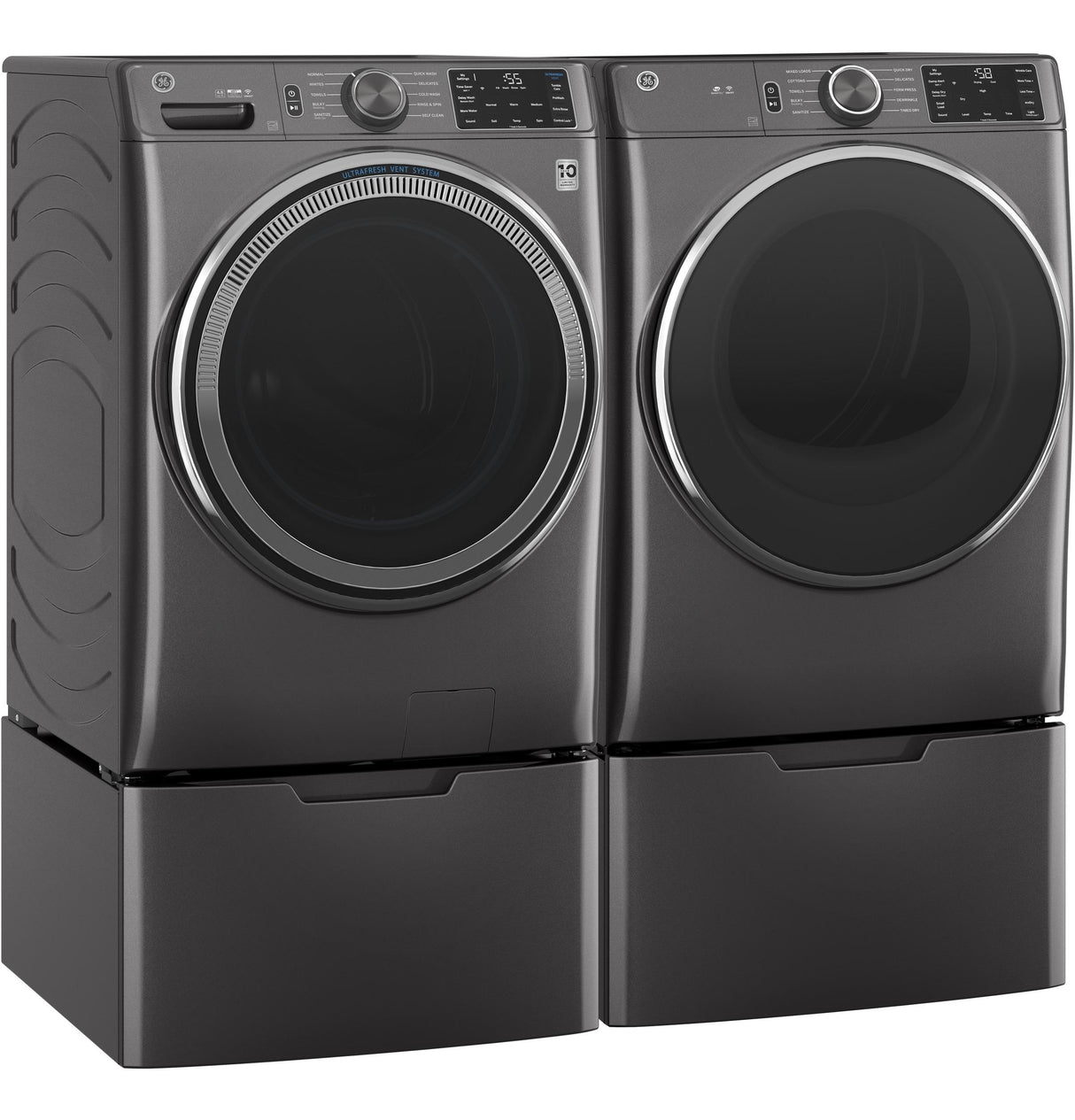 GE® ENERGY STAR® 7.8 cu. ft. Capacity Smart Front Load Electric Dryer with Sanitize Cycle