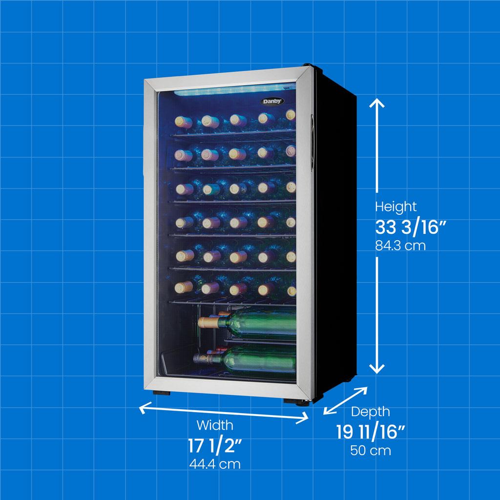 Danby 36 Bottle Free-Standing Wine Cooler in Stainless Steel