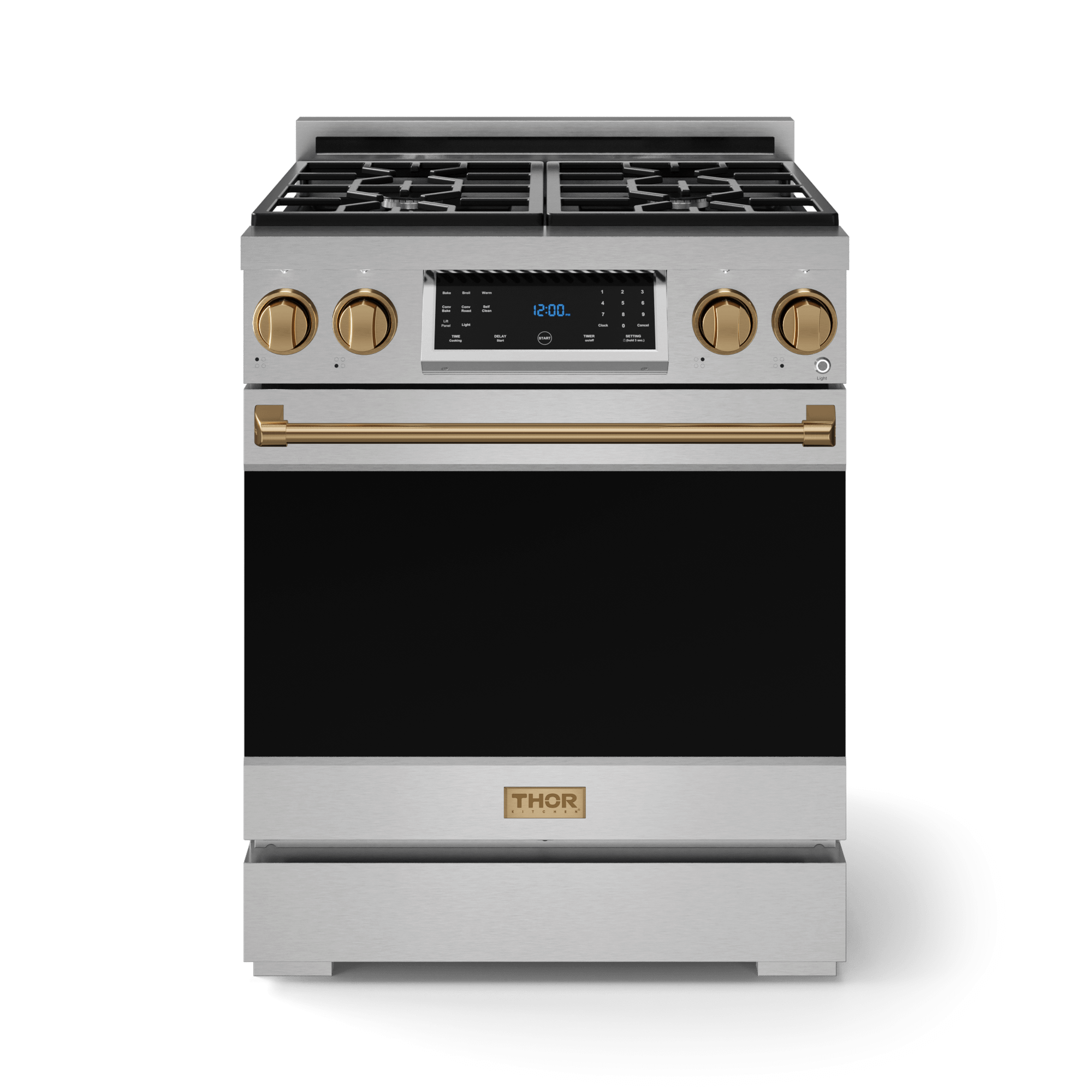 30 Inch Professional Gas Range With Tilt Panel Touch Control In Stainless Steel/bronze Gordon Ramsay Series