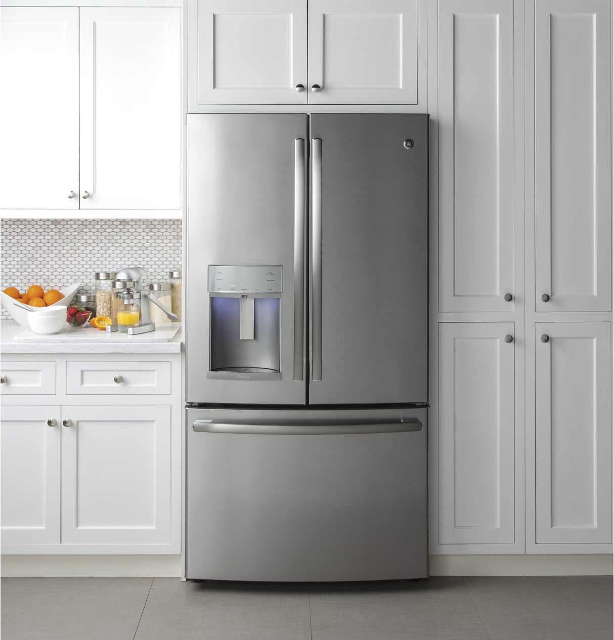 GE Profile™ Series ENERGY STAR® 22.1 Cu. Ft. Counter-Depth French-Door Refrigerator with Hands-Free AutoFill