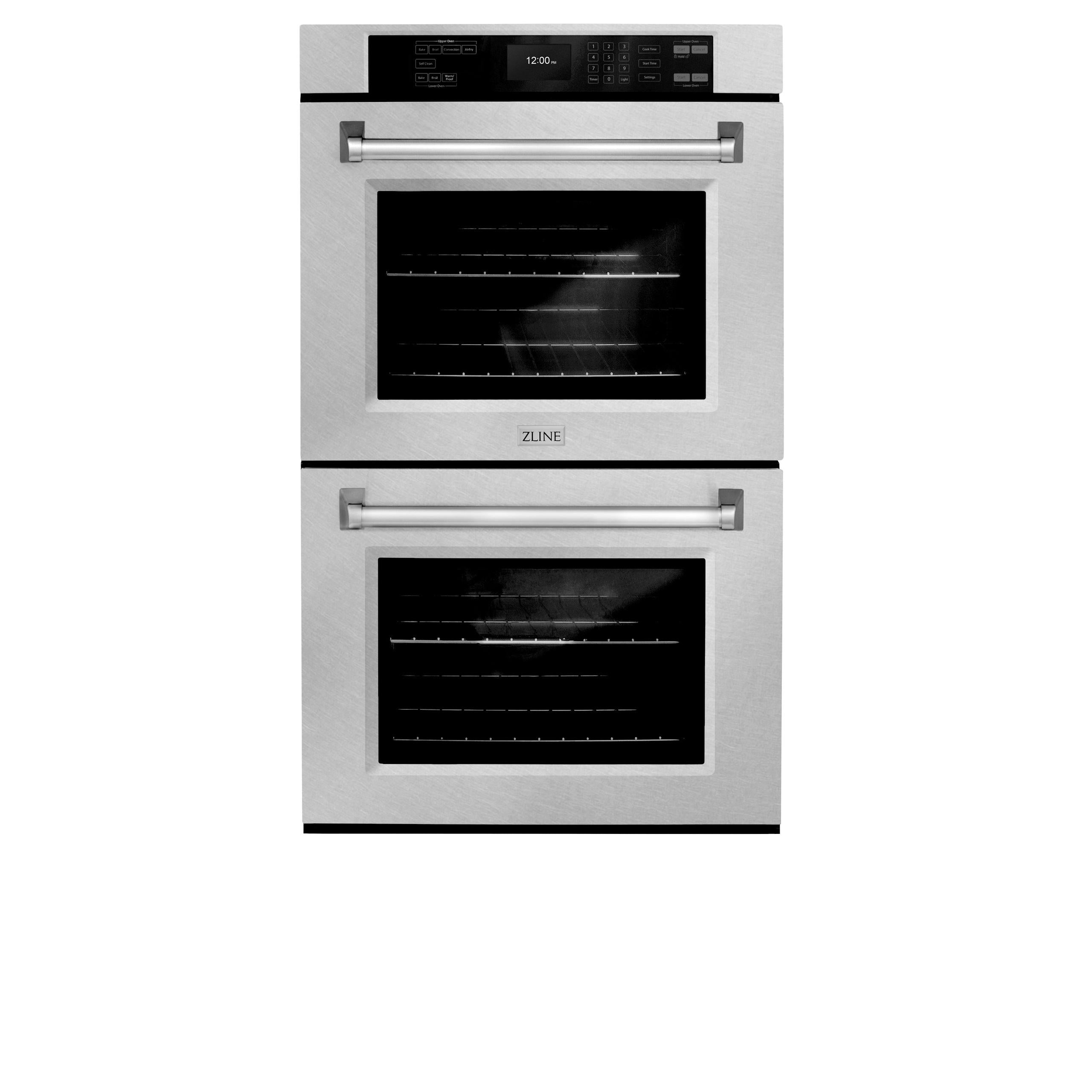 ZLINE 30 in. Professional True Convection Double Wall Oven with Air Fry and Self Clean in DuraSnow' Stainless Steel (WADS-30)