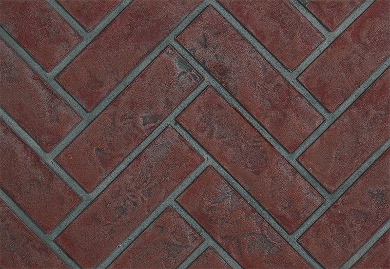 Old Town Red Herringbone Panels