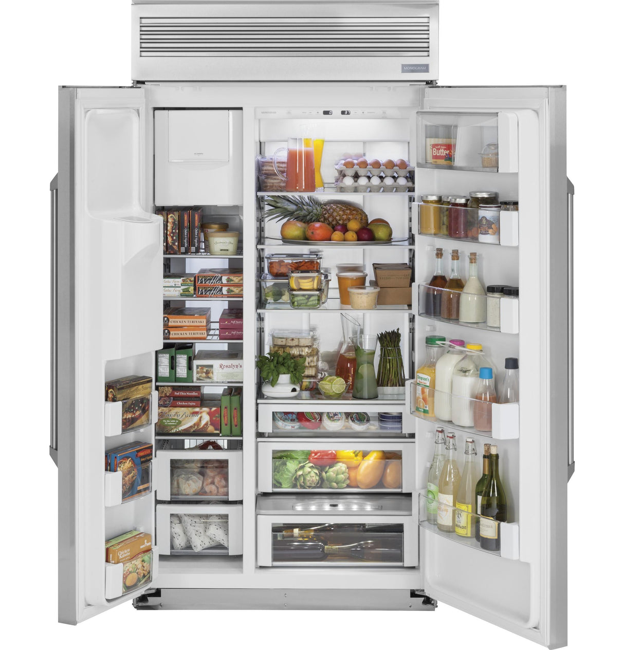 Monogram 48" Smart Built-In Professional Side-by-Side Refrigerator with Dispenser