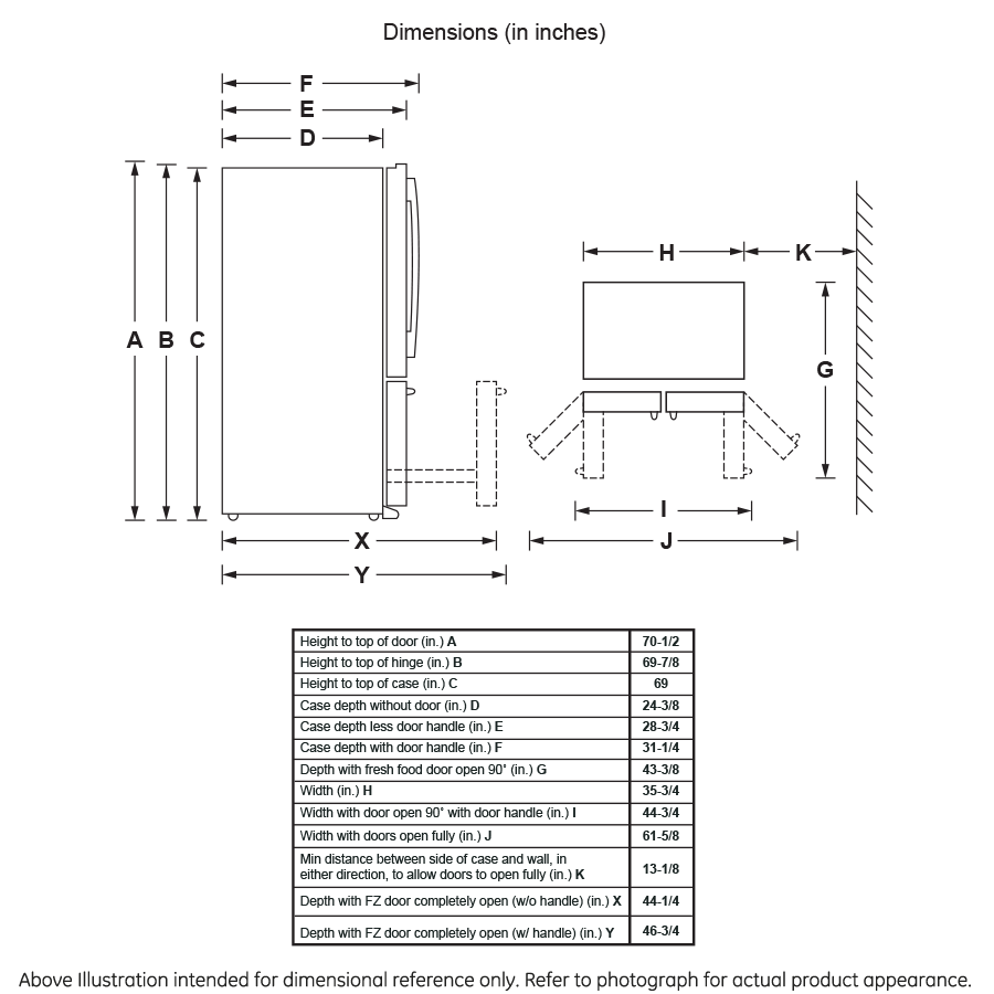 GE Profile™ Series ENERGY STAR® 23.1 Cu. Ft. Counter-Depth French-Door Refrigerator