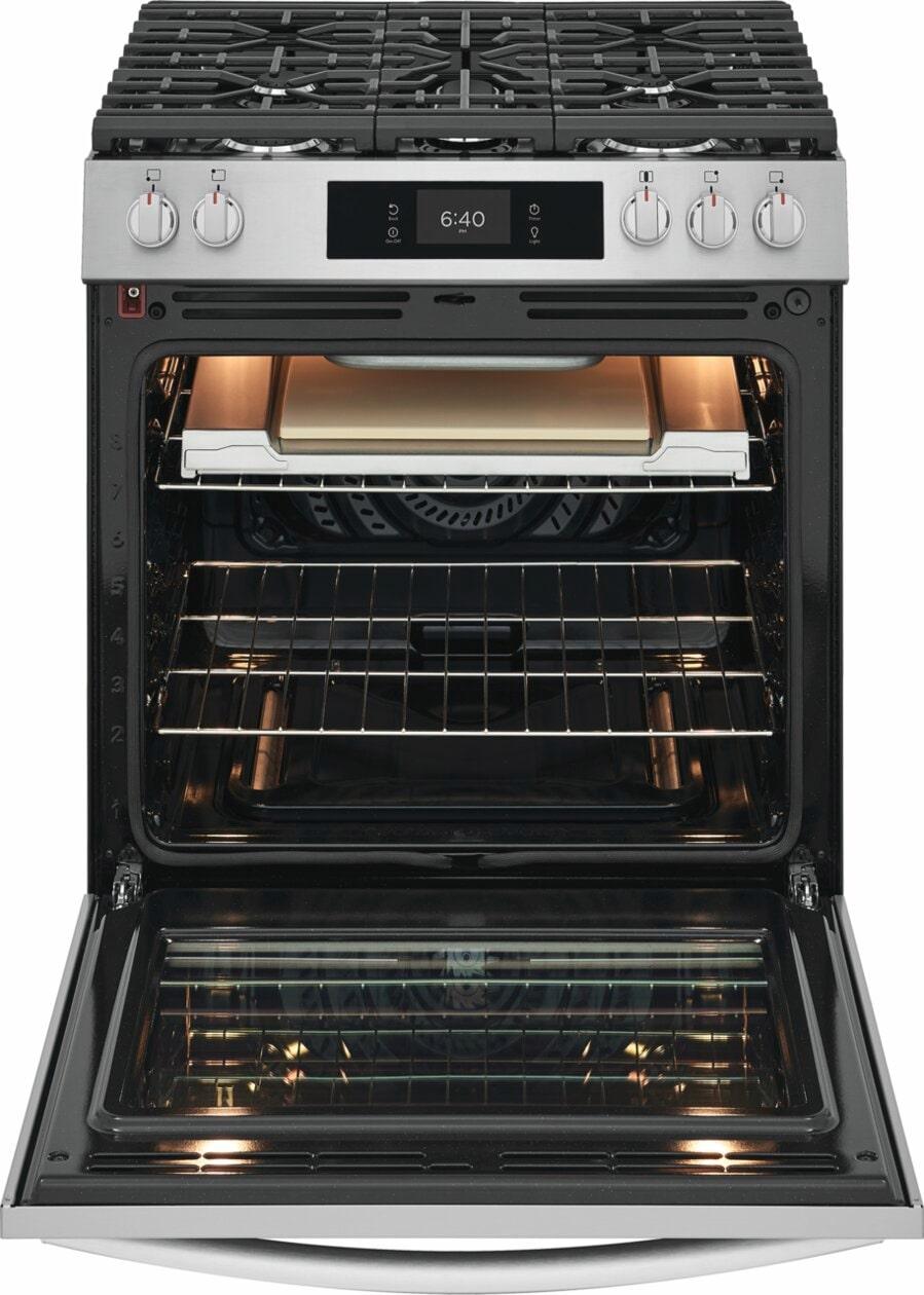 30" Front Control Gas Range with Stone-Baked Pizza