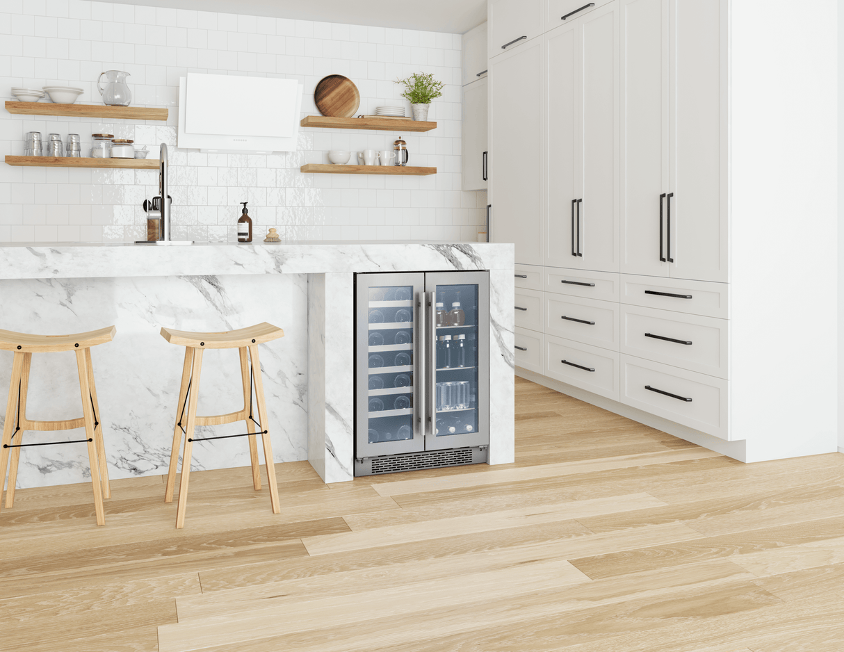 Presrv Wine Bev Cooler, 24in UC, SS+Gls, Fr Dr, 2Z