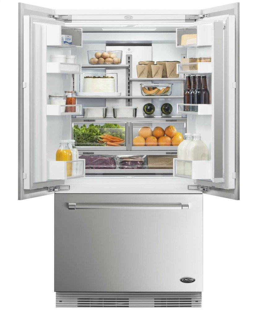DCS Activesmart Refrigerator 36" Integrated French Door With Ice - 72" Tall