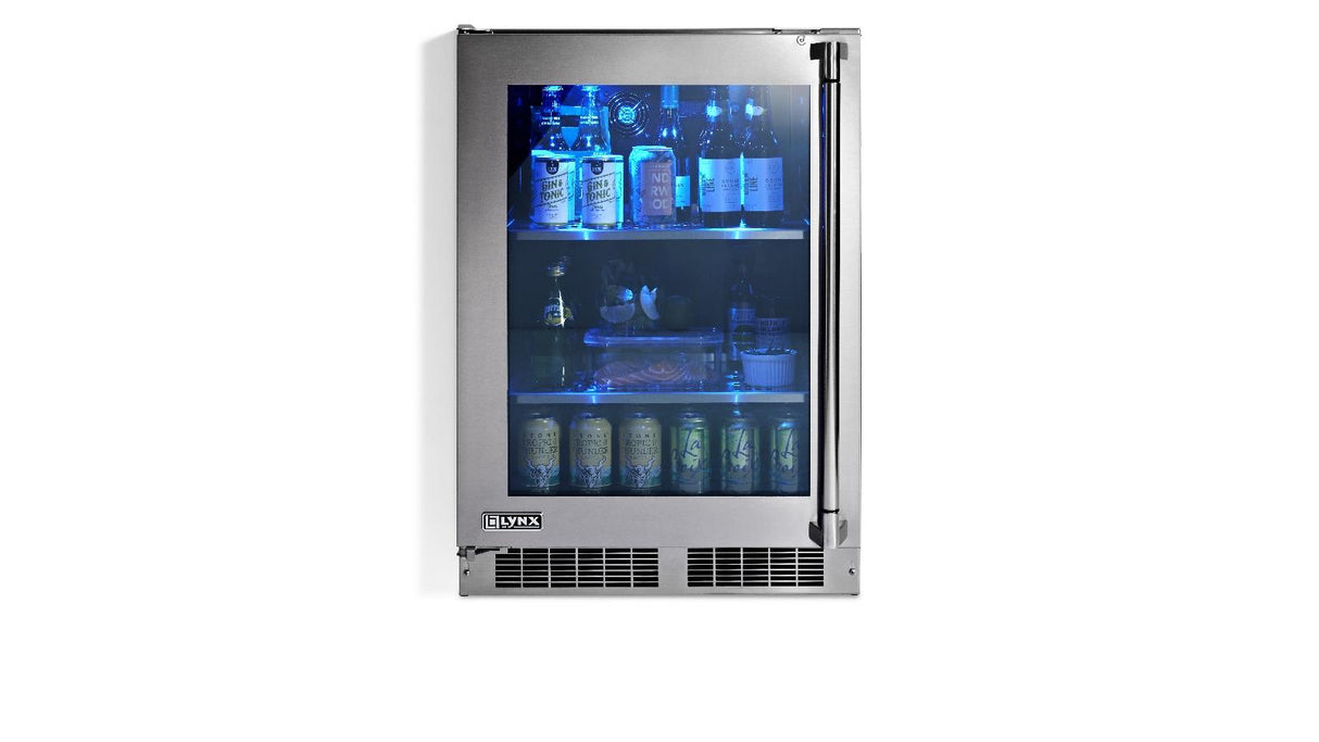 24" Outdoor Refrigerator with Glass Door (LN24REFG)