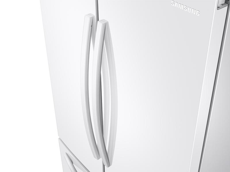 28 cu. ft. Large Capacity 3-Door French Door Refrigerator with Internal Water Dispenser in White