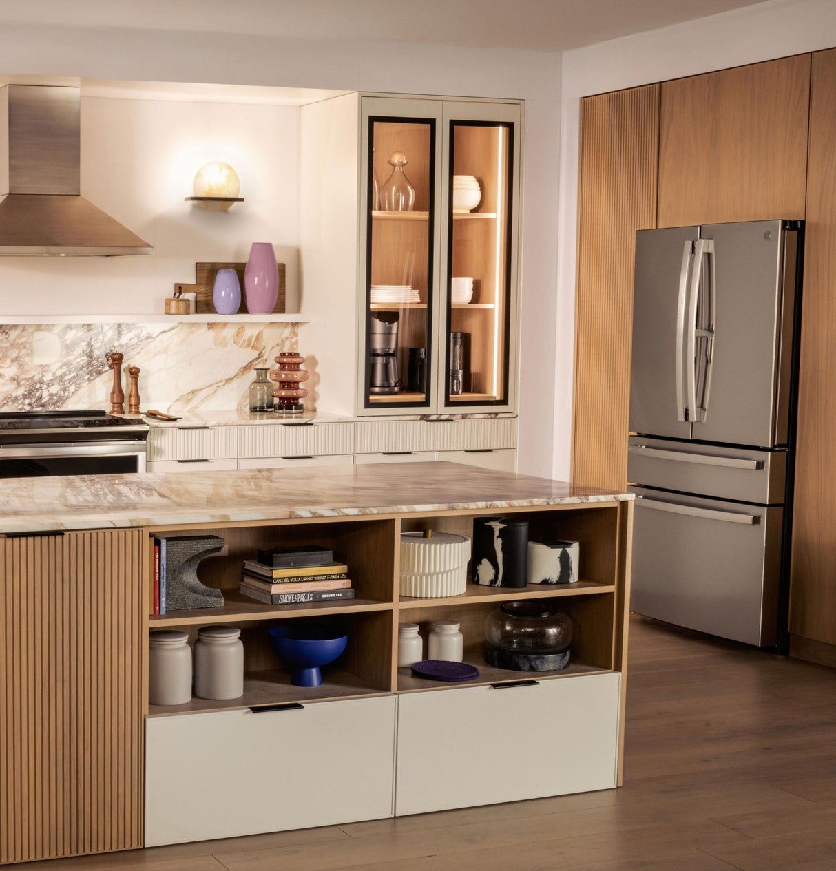 GE Profile™ ENERGY STAR® 23.3 Cu. Ft. Smart Counter-Depth Fingerprint Resistant 4-Door French-Door Refrigerator with Door In Door