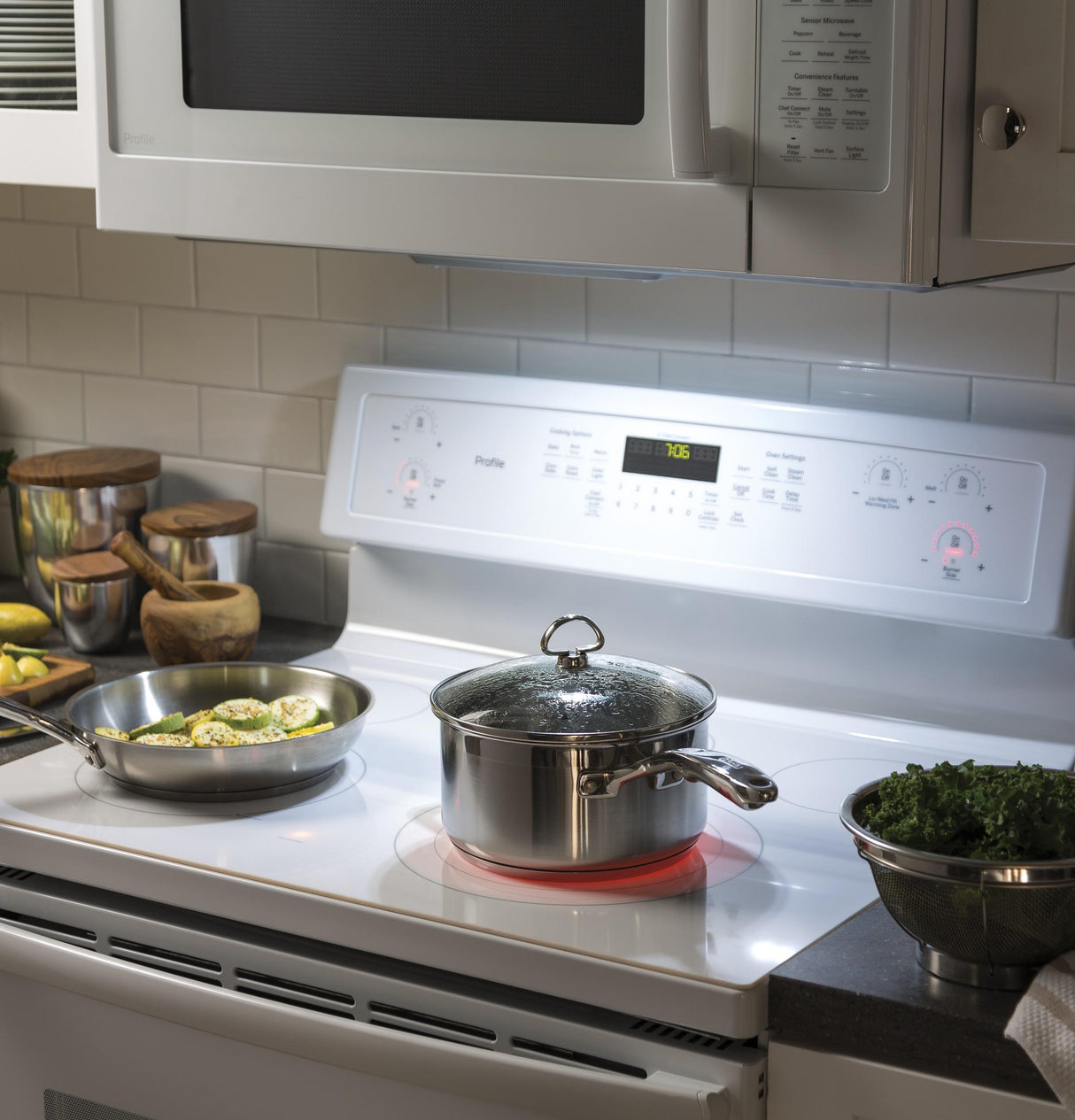 GE Profile™ 1.7 Cu. Ft. Convection Over-the-Range Microwave Oven