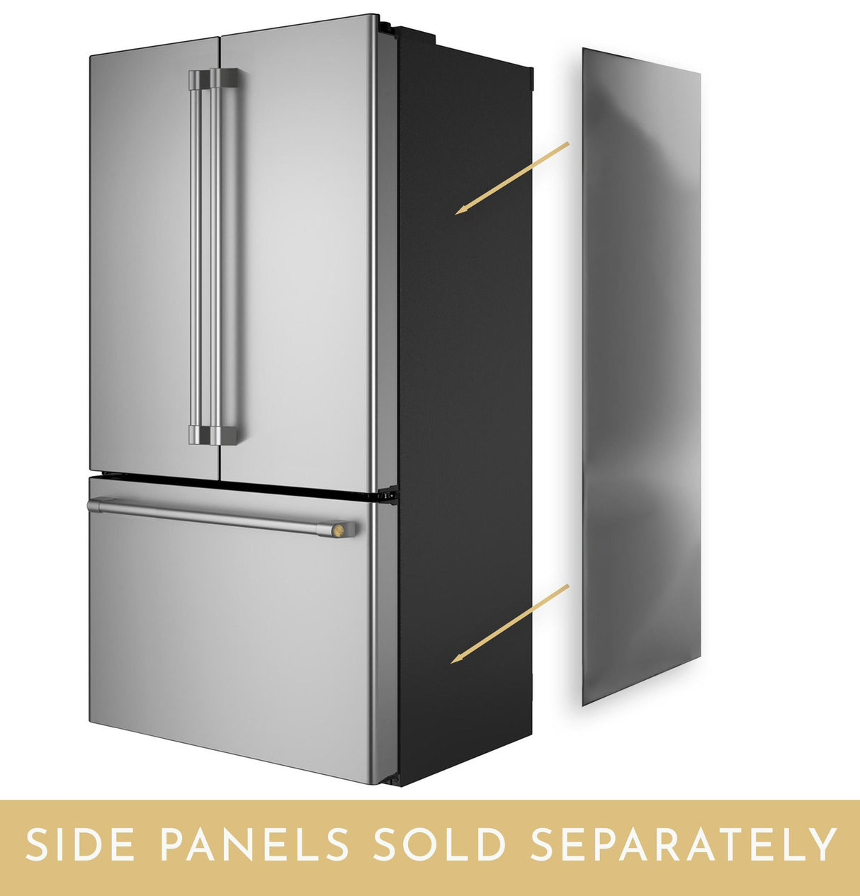 Monogram Stainless Steel Side Panels for French Door Bottom Freezer - Right