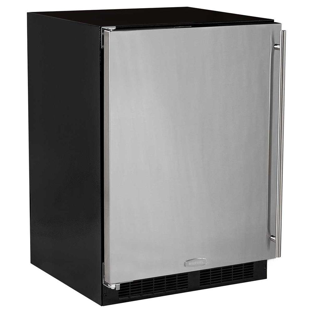 24-In Built-In Refrigerator Freezer With Maxstore Bin with Door Style - Stainless Steel, Door Swing - Left