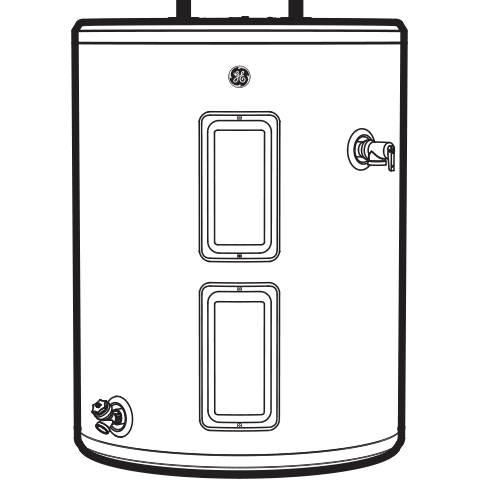 GE® 26 Gallon Top Port Lowboy Electric Water Heater