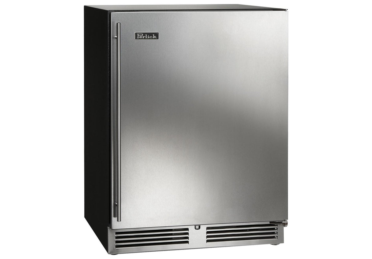 24" ADA height compliant Indoor Refrigerator with fully integrated panel-ready solid door, hinge right, with lock