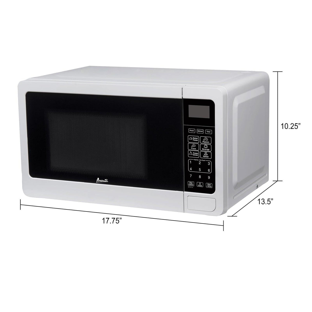 Avanti Countertop Microwave Oven, 0.7 cu. ft. - Stainless Steel