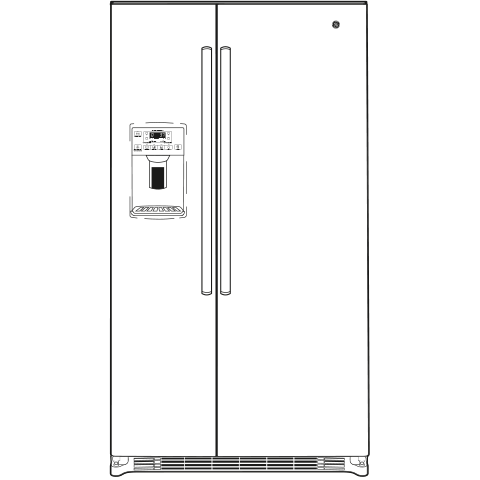 GE® ENERGY STAR® 25.3 Cu. Ft. Side-By-Side Refrigerator