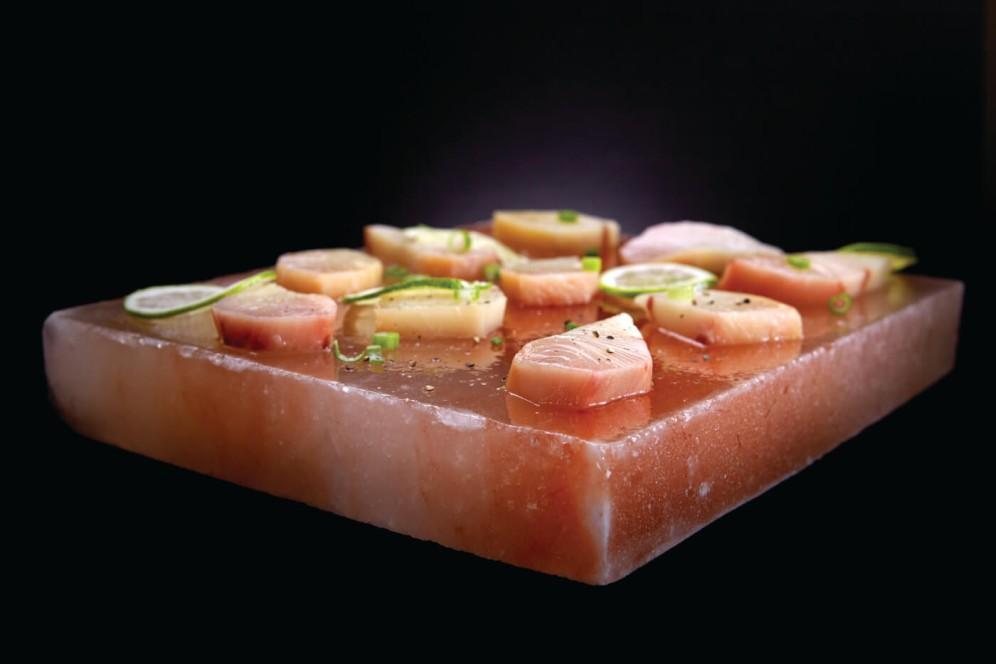 Himalayan Salt Block with Stainless Steel Topper with PRO Grill Topper