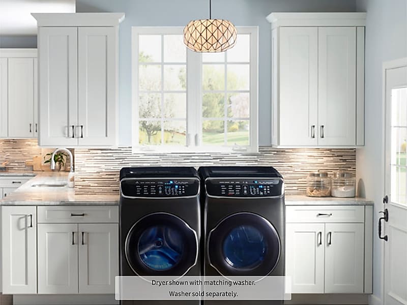 7.5 cu. ft. Smart Electric Dryer with FlexDry™ in Black Stainless Steel