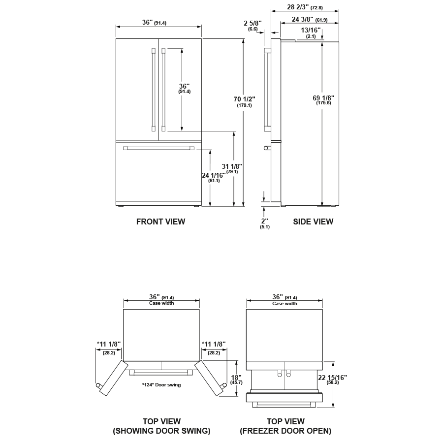 Monogram ENERGY STAR® 23.1 Cu. Ft. Counter-Depth French-Door Refrigerator
