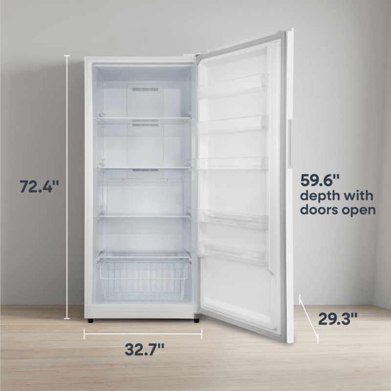 Element 32.7 inch, 20.2 cu. ft. Convertible Upright Freezer - White, ENERGY STAR (EXUF20CEEW)