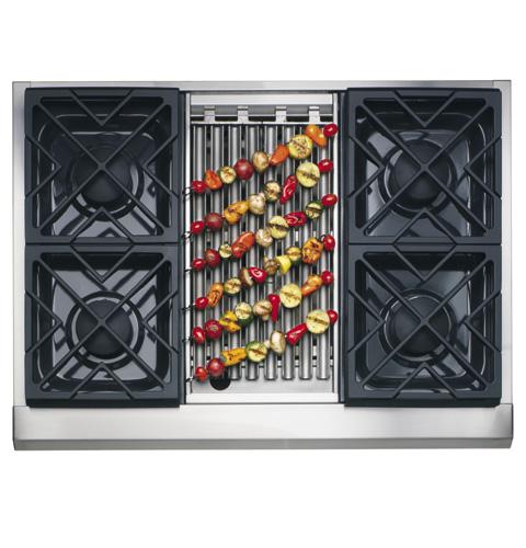 GE Monogram® 36" Dual-Fuel Professional Range with 4 Burners and Grill (Liquid Propane)