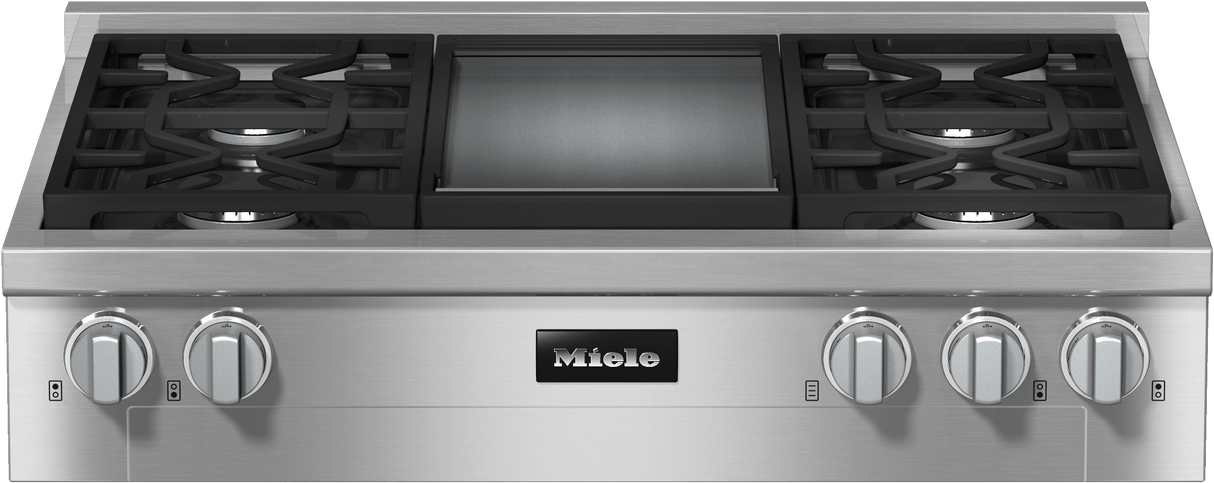KMR 1136-3LP GD EDST/CLST - 36-inch Range Top with 4 burners and griddle plate for flexibility and high performance