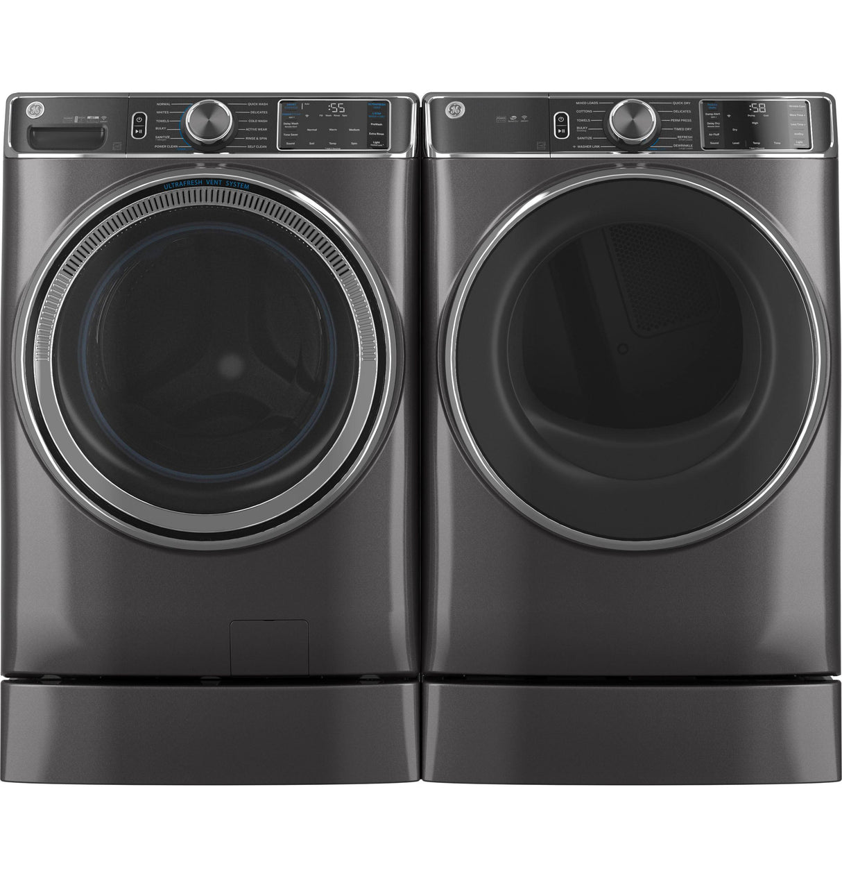 GE® ENERGY STAR® 7.8 cu. ft. Capacity Smart Front Load Gas Dryer with Steam and Sanitize Cycle