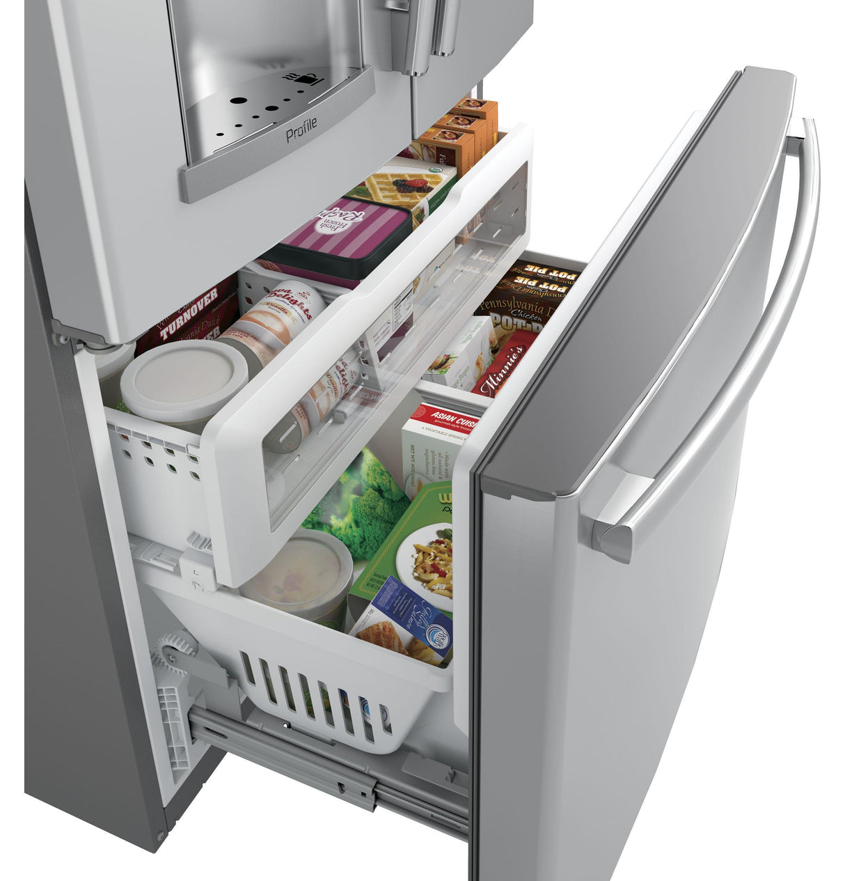 GE Profile™ Series ENERGY STAR® 22.1 Cu. Ft. Smart Counter-Depth French-Door Refrigerator with Keurig® K-Cup® Brewing System