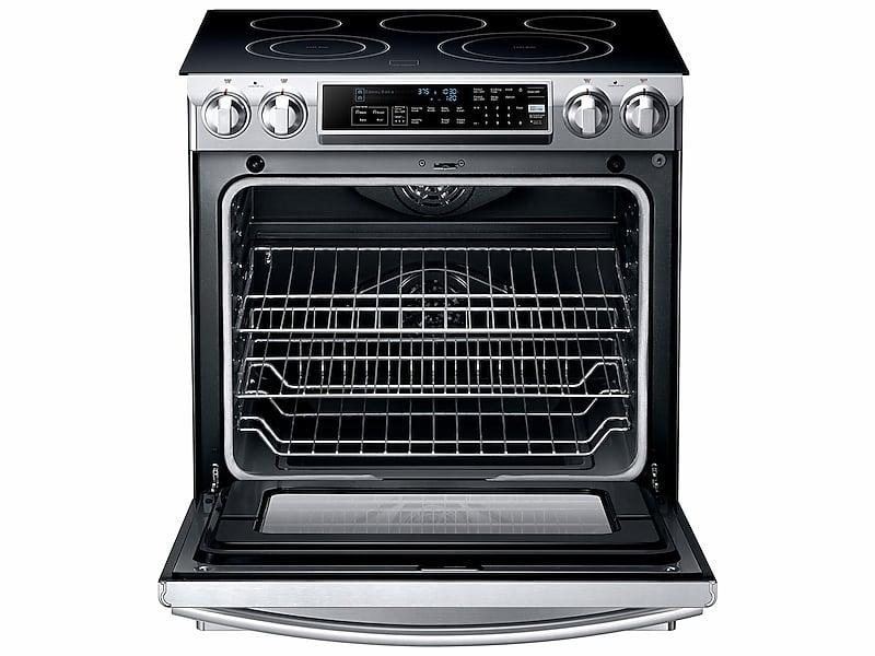 5.8 cu. ft. Slide-in Electric Range with Dual Convection in Stainless Steel