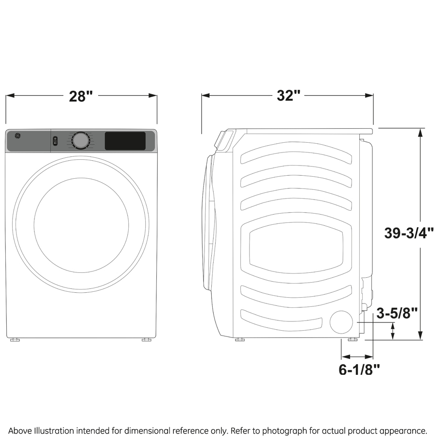 GE Profile™ ENERGY STAR® 7.8 cu. ft. Capacity Smart Front Load Electric Dryer with Steam and Sanitize Cycle