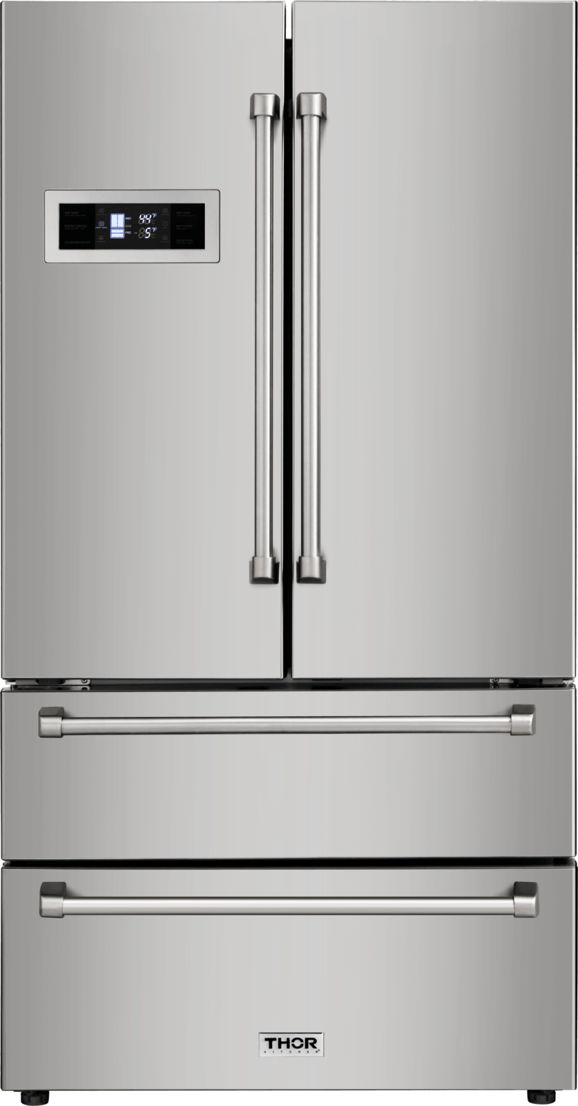 36 Inch Professional French Door Refrigerator In Stainless Steel, Counter Depth