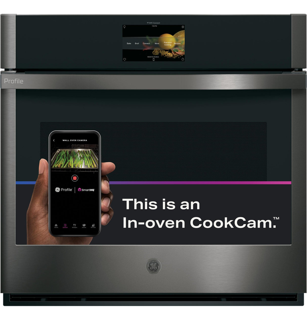 GE Profile™ 30" Smart Built-In Convection Single Wall Oven with In-Oven Camera and No Preheat Air Fry