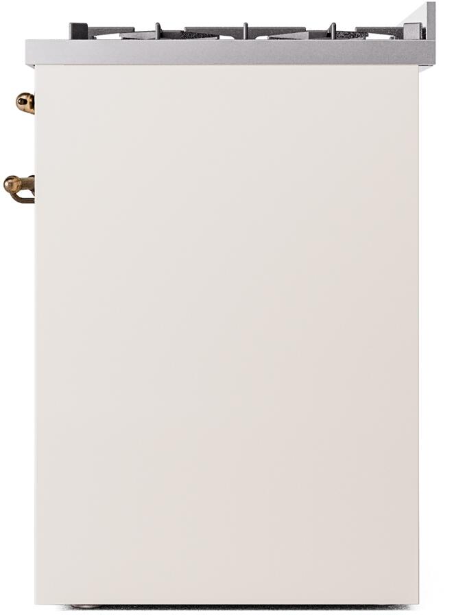 Nostalgie II 30 Inch Dual Fuel Natural Gas Freestanding Range in Antique White with Bronze Trim