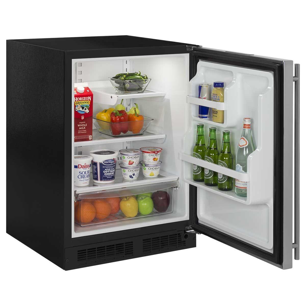 24-In Built-In All Refrigerator With Maxstore Bin with Door Style - Stainless Steel, Door Swing - Right