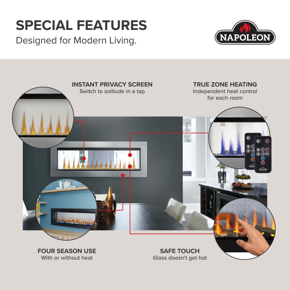 CLEARion? Elite 50 See Through Built-in Electric Fireplace