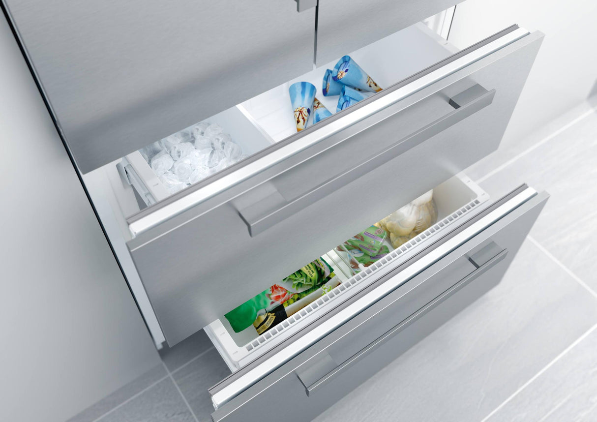KFNF 9955 iDE - FrenchDoor Bottom-mount Units maximum convenience thanks to generous large capacity and ice maker.