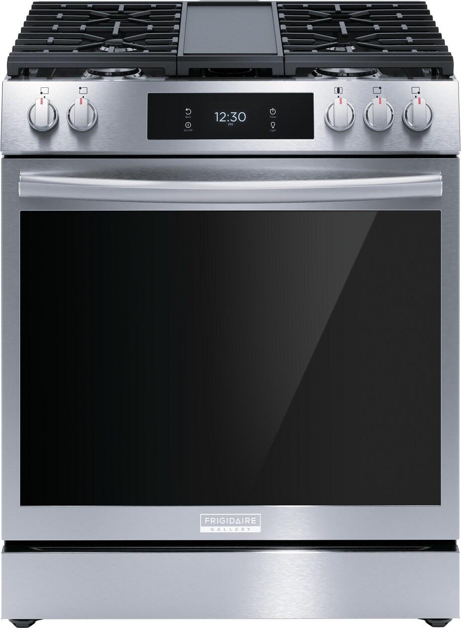 30" Front Control Gas Range with Total Convection